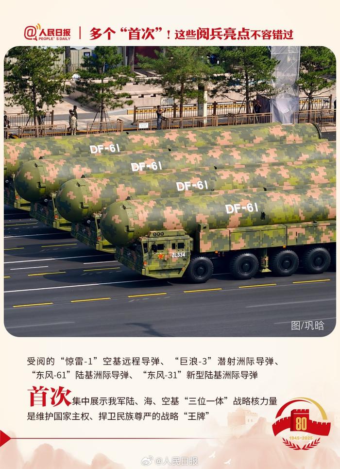 多个\"首次\"!这些阅兵亮点不容错过多个首次！这些阅兵亮点不容错过
